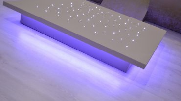 Hotový sadrokartónový strop s LED osvetlením