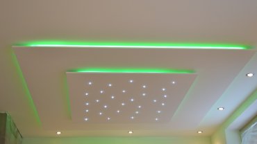 RGB LED osvetlenie sadrokartónov